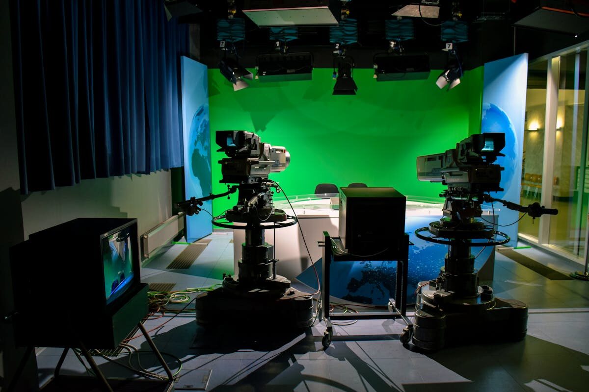 Television studio production setup