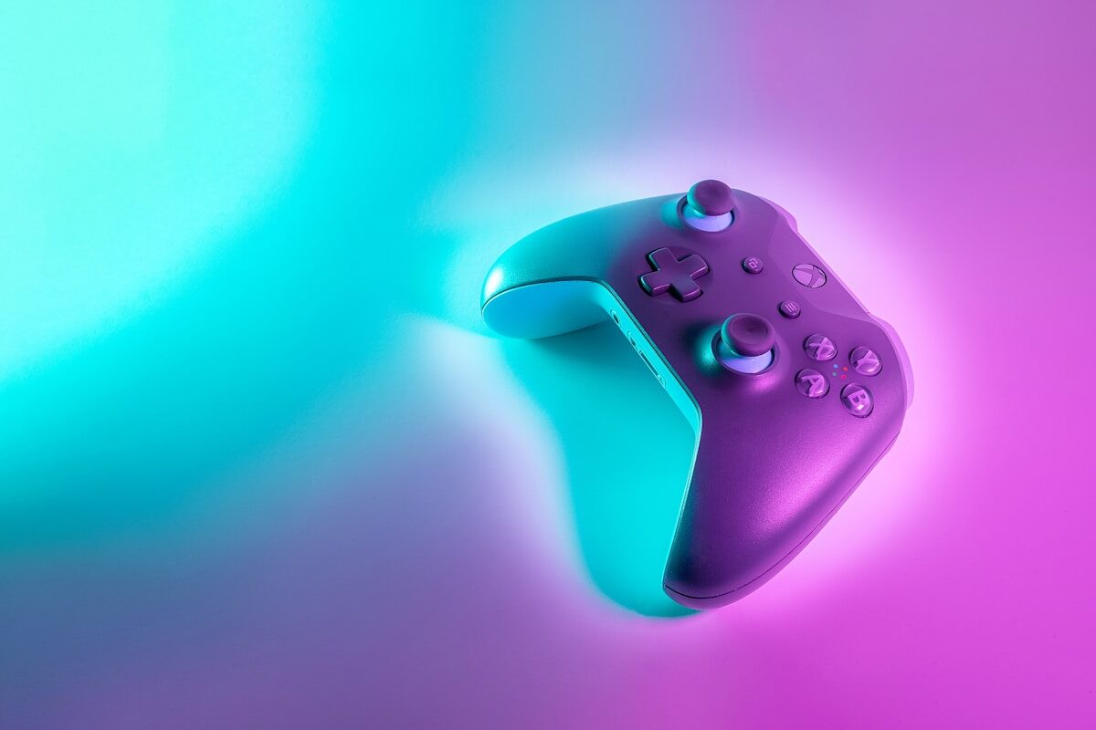 Gaming controller closeup