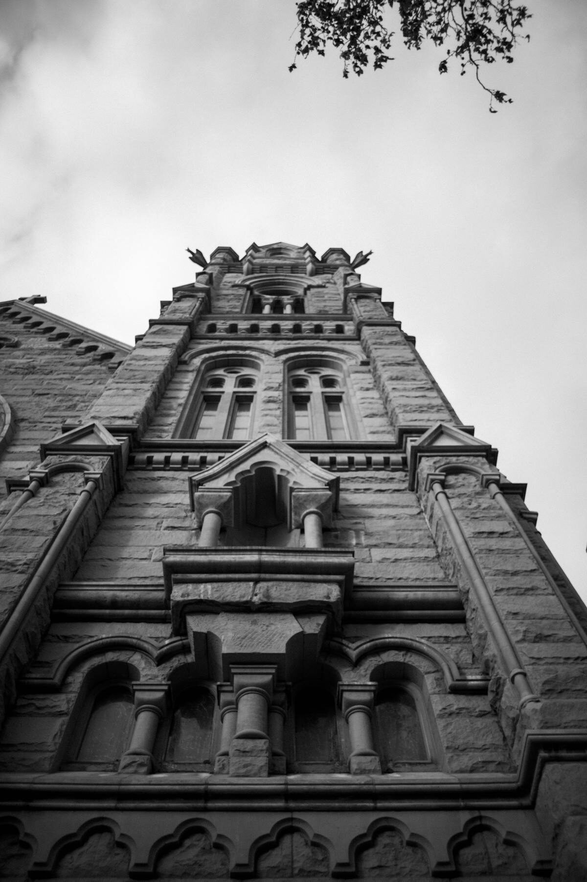 Gothic church tower architecture